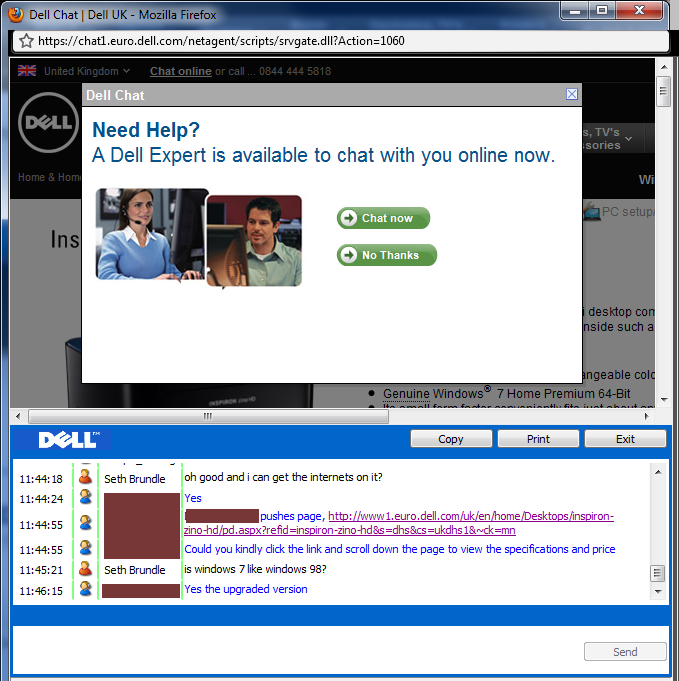 Dell online sales chat - deKay's Blog