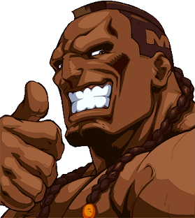 DeeJay Maximum from Super Street Fighter II has a chin that looks unbreakable. He probably uses it to open beer bottles. It may not be the biggest, but size isn't everything.