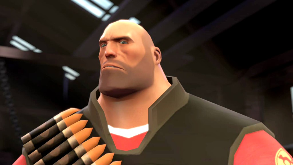 Rivalling Ben for wood-smoothing duty is this chin from Team Fortress' Heavy. So angular! So manly! Mmm.